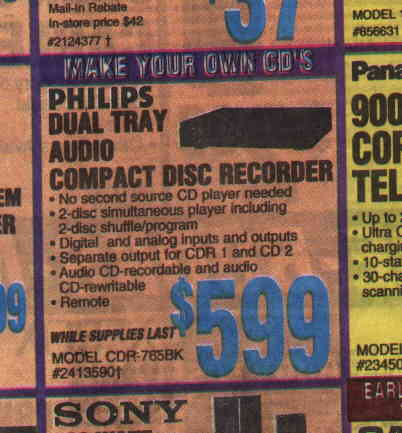 PHILIPS - CD-R Blank CDs for Audio Recorders - Jewel Case 10 Pack